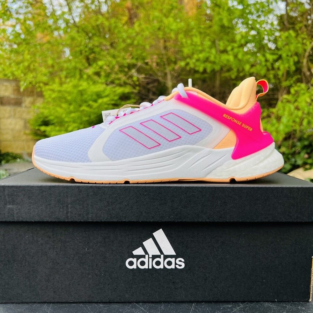 Adidas Response Super 2.0 Women Athletic Shoe Running Sneaker White Trainer #389 - Picture 4 of 10
